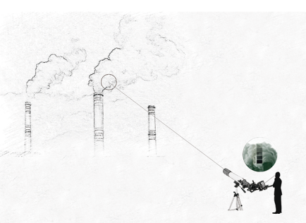 林格曼黑度儀觀測(cè)示意圖