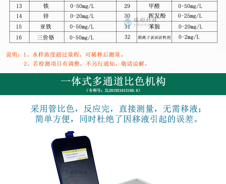 RB-330YG型臺(tái)式COD氨氮總磷檢測(cè)儀三合一測(cè)定儀